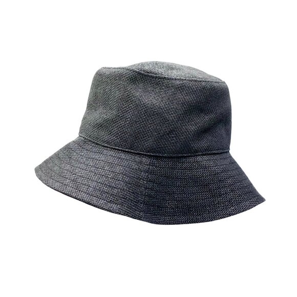 Nordstrom Gray Woven Wide Brimmed Bucket Sun Hat Classic Summer Resort Travel - Picture 5 of 7